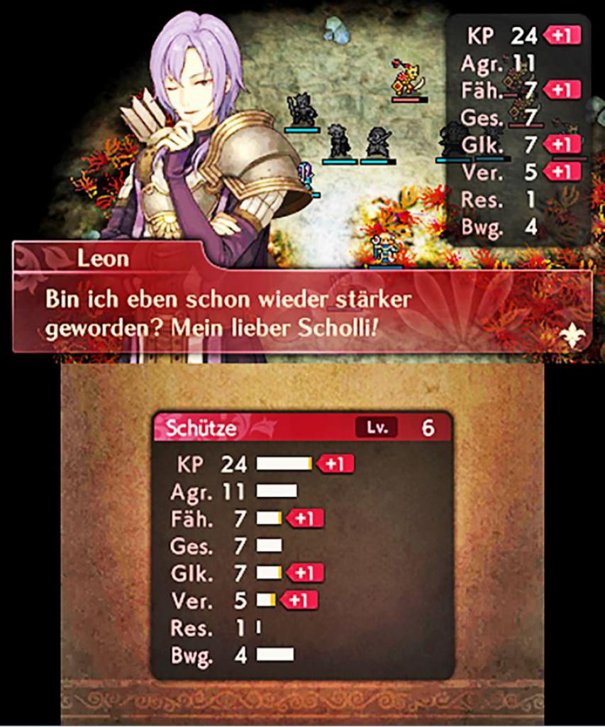 [21/06/2017] Level up: Dieser Stufenanstieg hat sich gelohnt: Leon steigert gleich vier Charakterwerte. Leider fällt nicht jeder Aufstieg so üppig aus wie dieser.