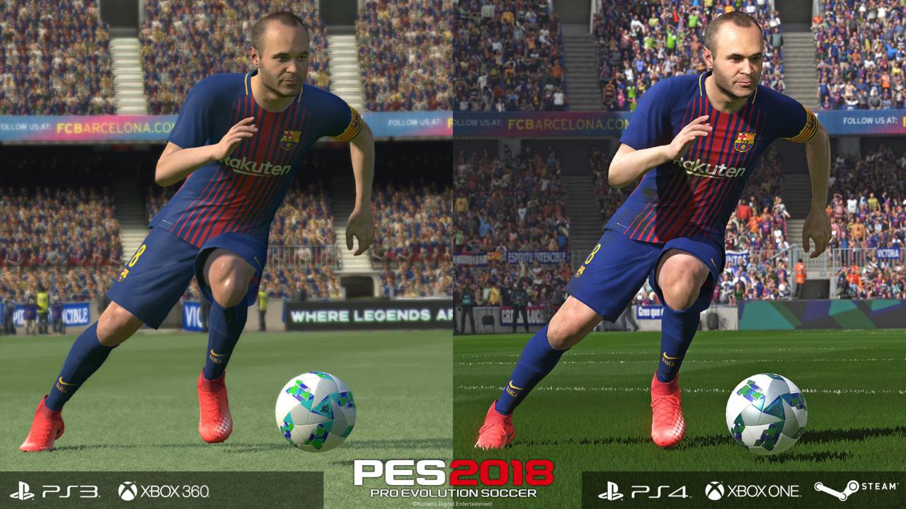 [15/06/2017] Ein Vergleich zwischen den Last-Gen- und Current-Gen-Versionen von PES 2018.