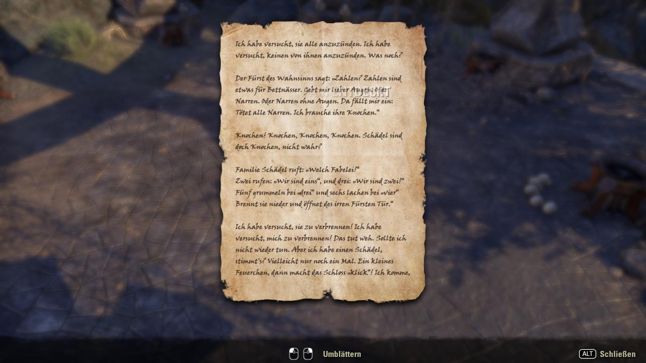 [11/06/2017] TESO: Morrowind: Ein Mietling des Hauses Telvanni - Dieser Brief verrät euch, in welcher Reihenfolge ihr die Feuerschalen entzünden müsst.