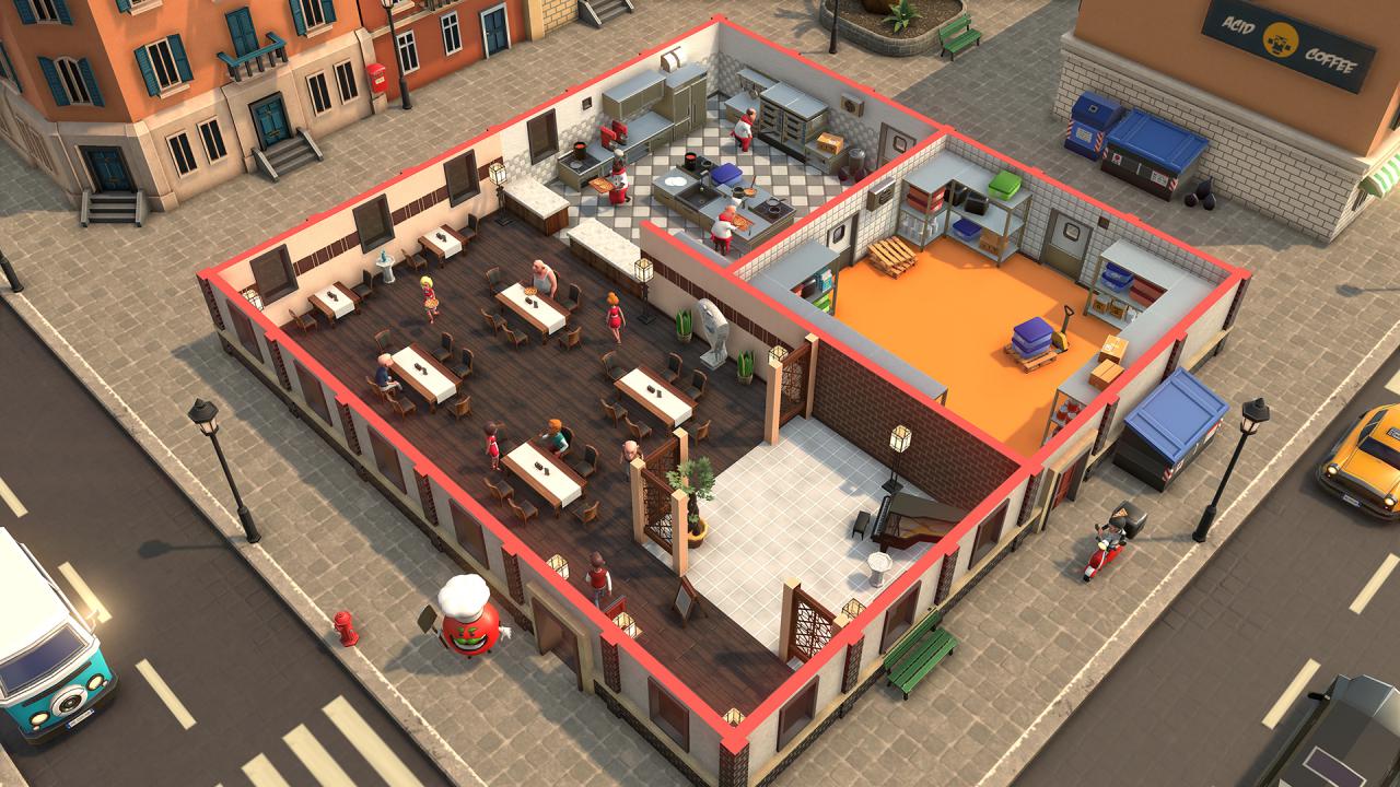 [08/06/2017] Die Inneneinrichtung der Restaurants lässt sich wieder völlig selbst gestalten. (Screenshot aus früher Alpha-Version)