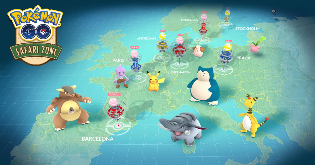 Pokémon GO: Safari-Zonen-Events in Europa