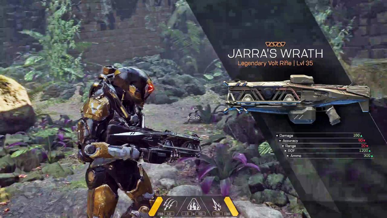 [18/07/2017] Jarra's Wrath: Eine legendäre Waffe auf Level 35: Wie wichtig Loot ist, wird sich noch zeigen. (Xbox one)