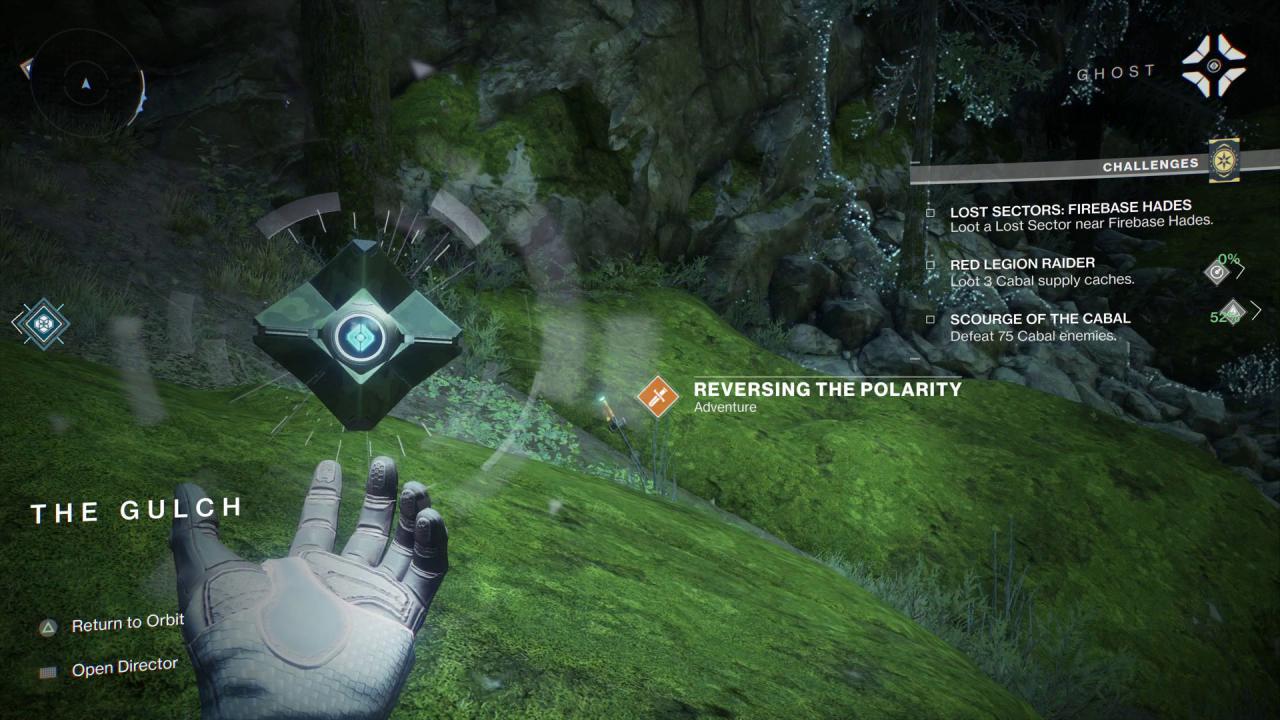 [24/08/2017] Beacons markieren den Startpunkt eines Abenteuers. Rechts seht ihr die täglichen Herausforderungen in Destiny 2.