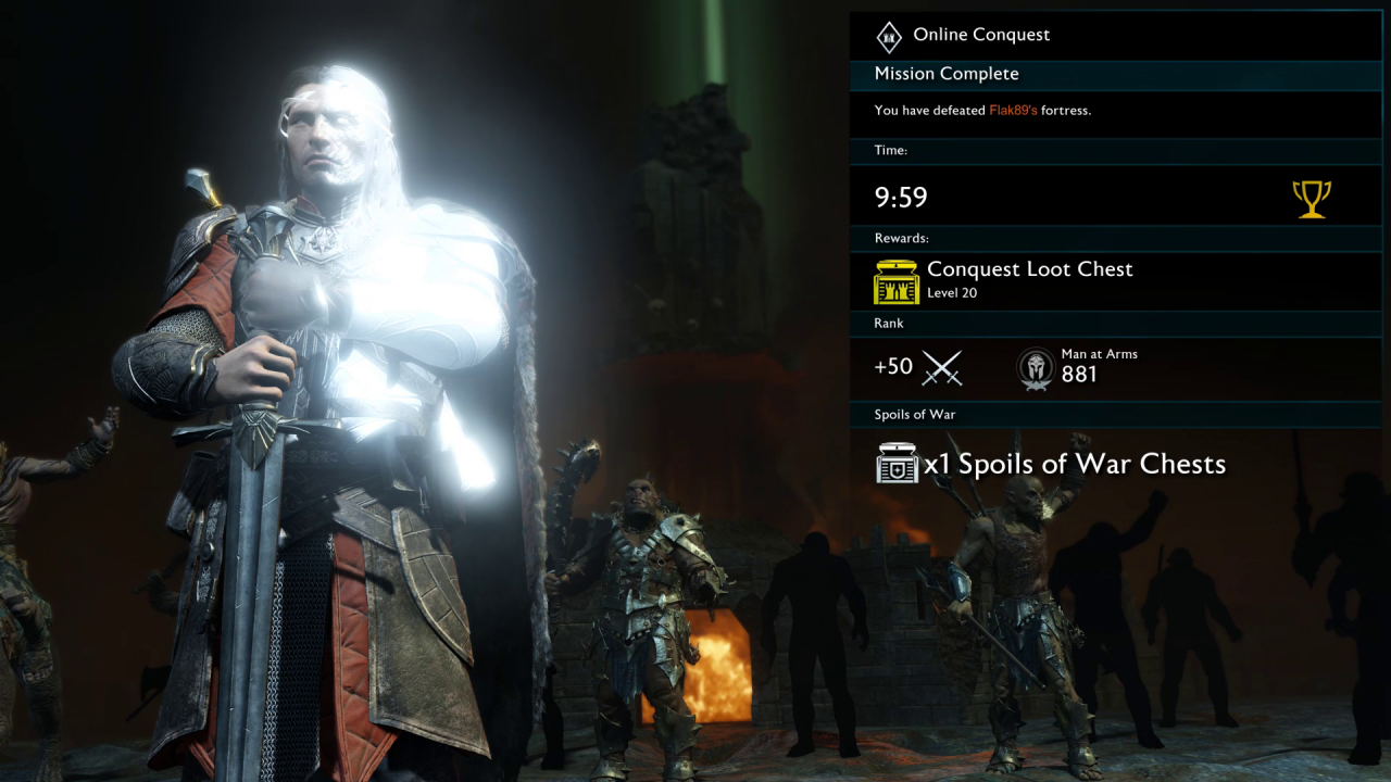  Das Belohnungssystem motiviert stets zu neuen Bestleistungen im Online-Conquest.