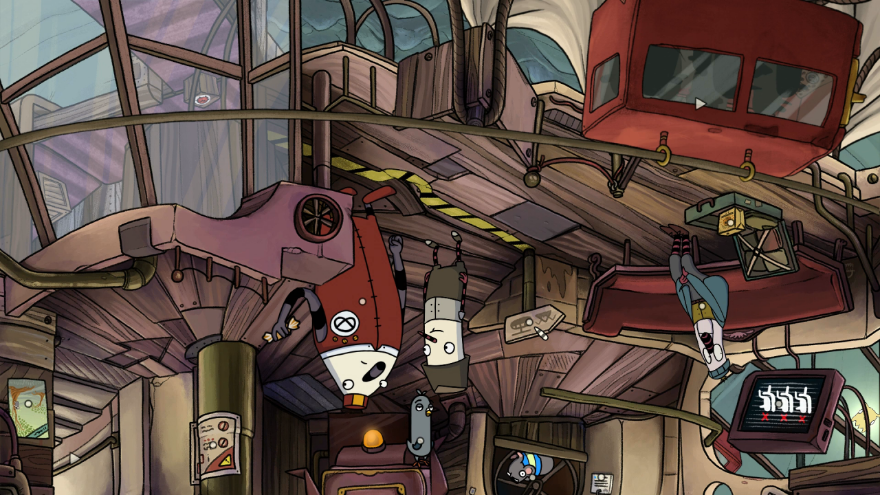 [01/09/2017] Im 2D-Adventure The Inner World 2 muss Flötennase Robert erneut mit Rebellin Laura und Taube Hack seine Heimat Asposien vor einem fiesen Bösewicht retten.&nbsp; (13)