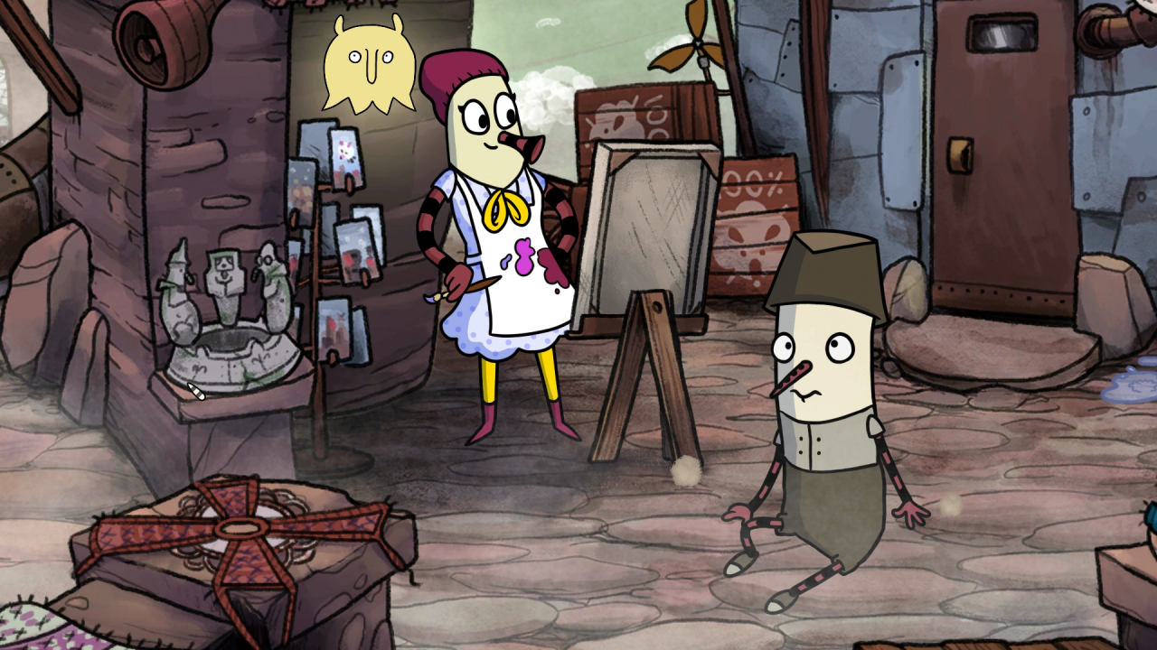 [01/09/2017] Im 2D-Adventure The Inner World 2 muss Flötennase Robert erneut mit Rebellin Laura und Taube Hack seine Heimat Asposien vor einem fiesen Bösewicht retten.&nbsp; (19)