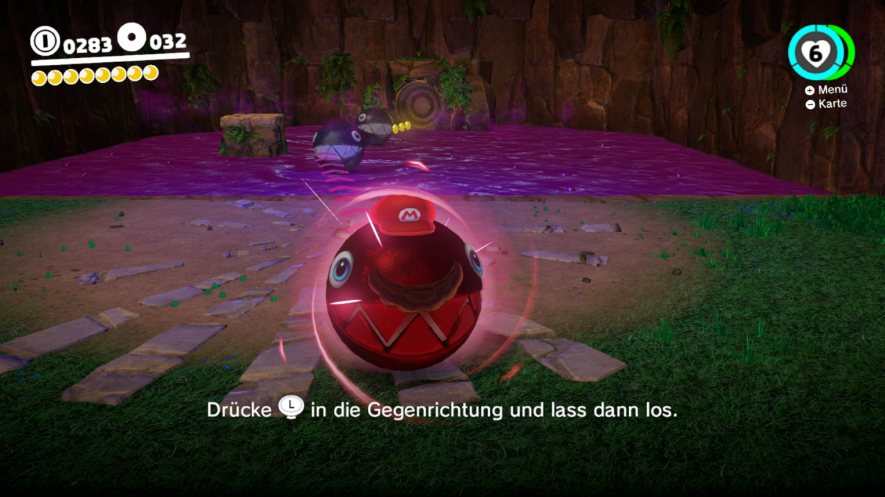 [27/10/2017] Kaskadenland - 14. Mond: Es ist gar nicht so leicht, bei der letzten Kettenhund-Aufgabe den richtigen Winkel zu erwischen! So&nbsp; klappt es aber sicher. 