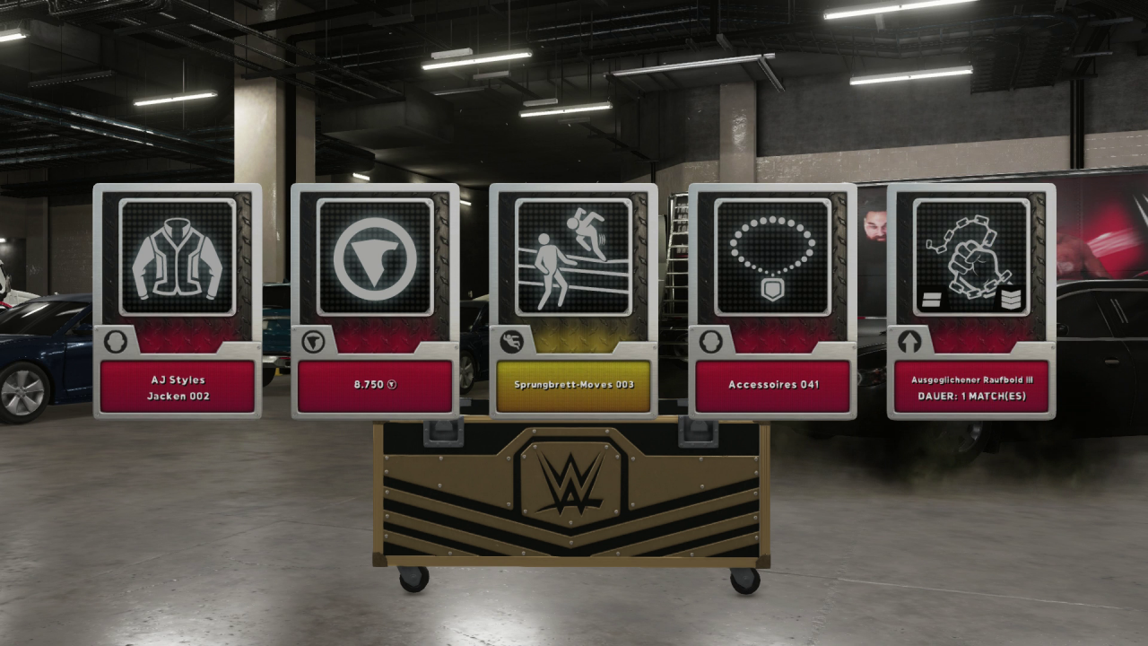 [20/10/2017] Für neue Objekte müsst ihr nun Loot-Boxen für 2.500, 5.000 oder 10.000 VC erstehen. Die Kisten spucken dann zufälliges Zeug aus.