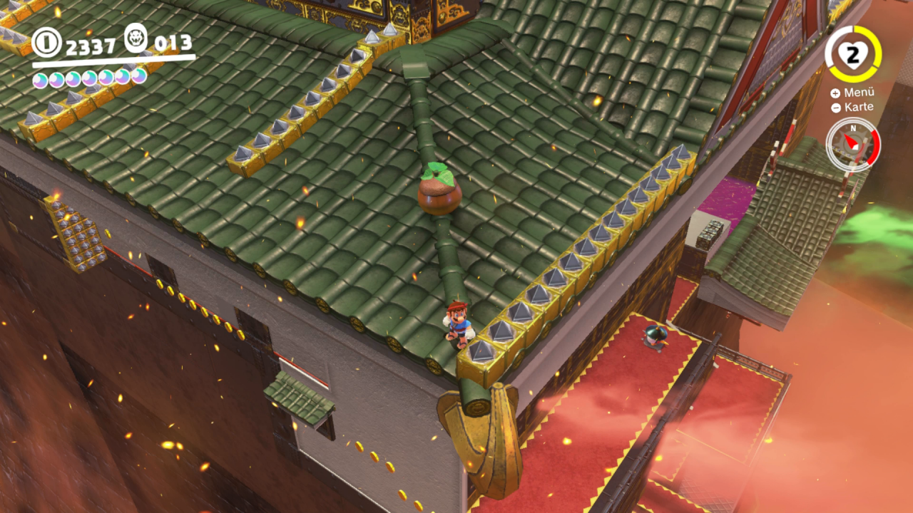 [09/11/2017] Bowsers Land - 9. Mond: Diese Kletterwand ist besonders gut versteckt, da sie von nahezu keiner Stelle direkt einsehbar ist. 