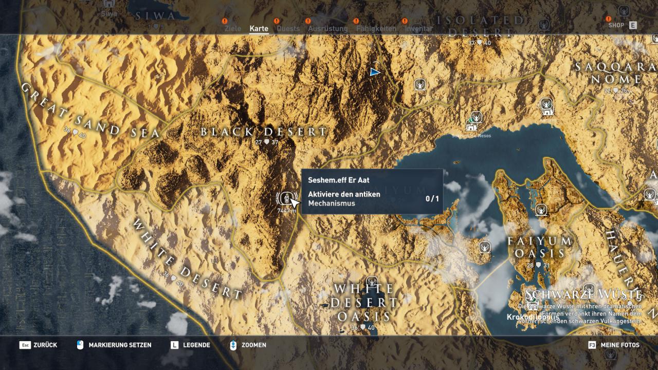 [07/11/2017] Assassin's Creed Origins-Komplettlösung: Alle Gräber-Locations im Gebiet 
