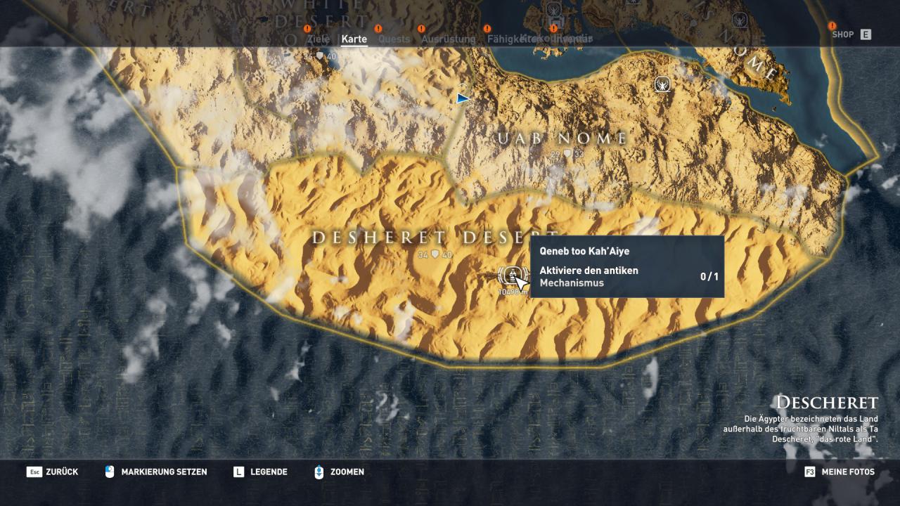 [07/11/2017] Assassin's Creed Origins-Komplettlösung: Alle Gräber-Locations im Gebiet 