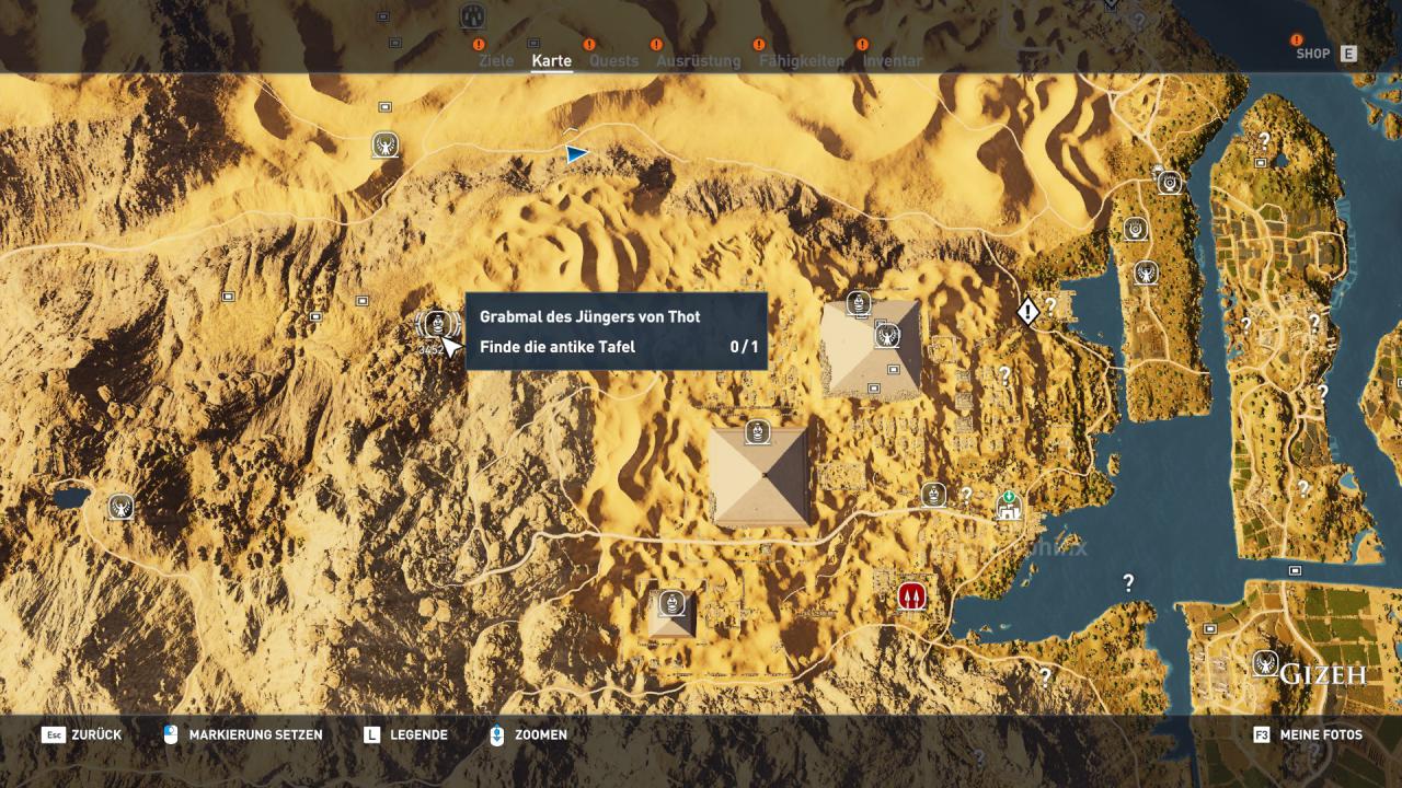 [07/11/2017] Assassin's Creed Origins-Komplettlösung: Alle Gräber-Locations im Gebiet 