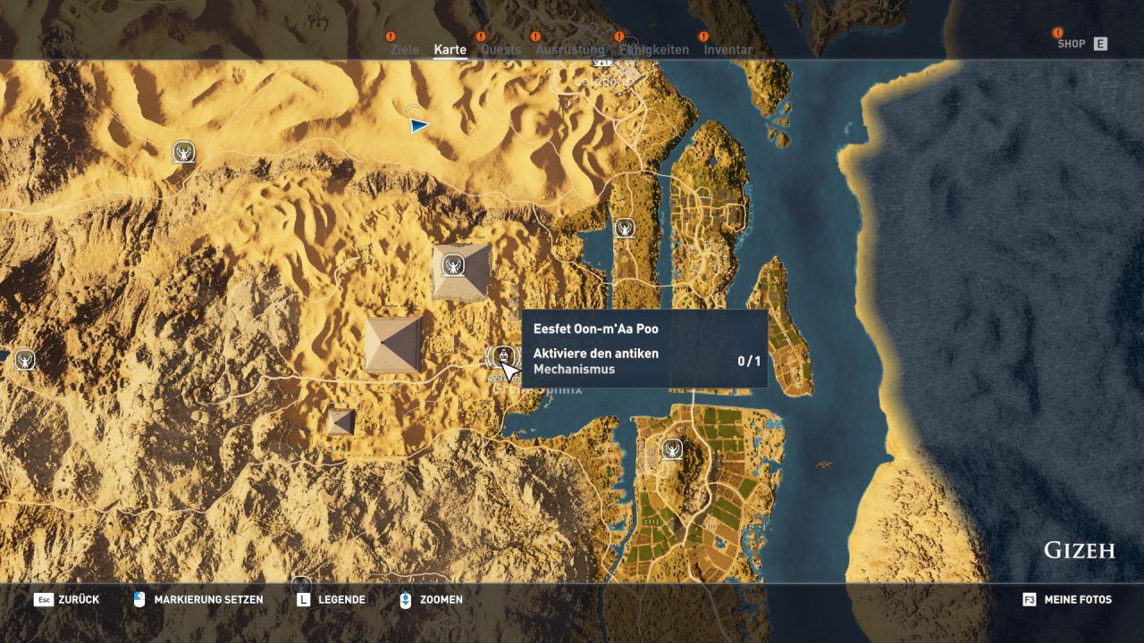 [07/11/2017] Assassin's Creed Origins-Komplettlösung: Alle Gräber-Locations im Gebiet 