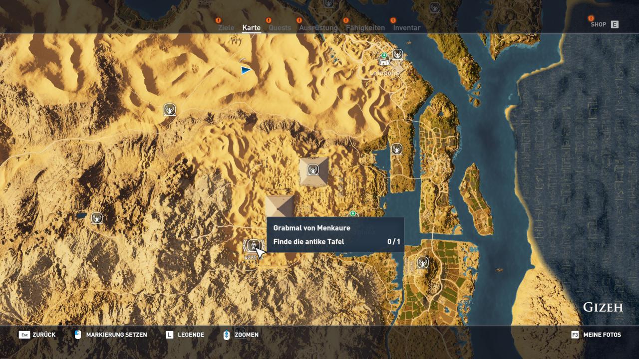 [07/11/2017] Assassin's Creed Origins-Komplettlösung: Alle Gräber-Locations im Gebiet 