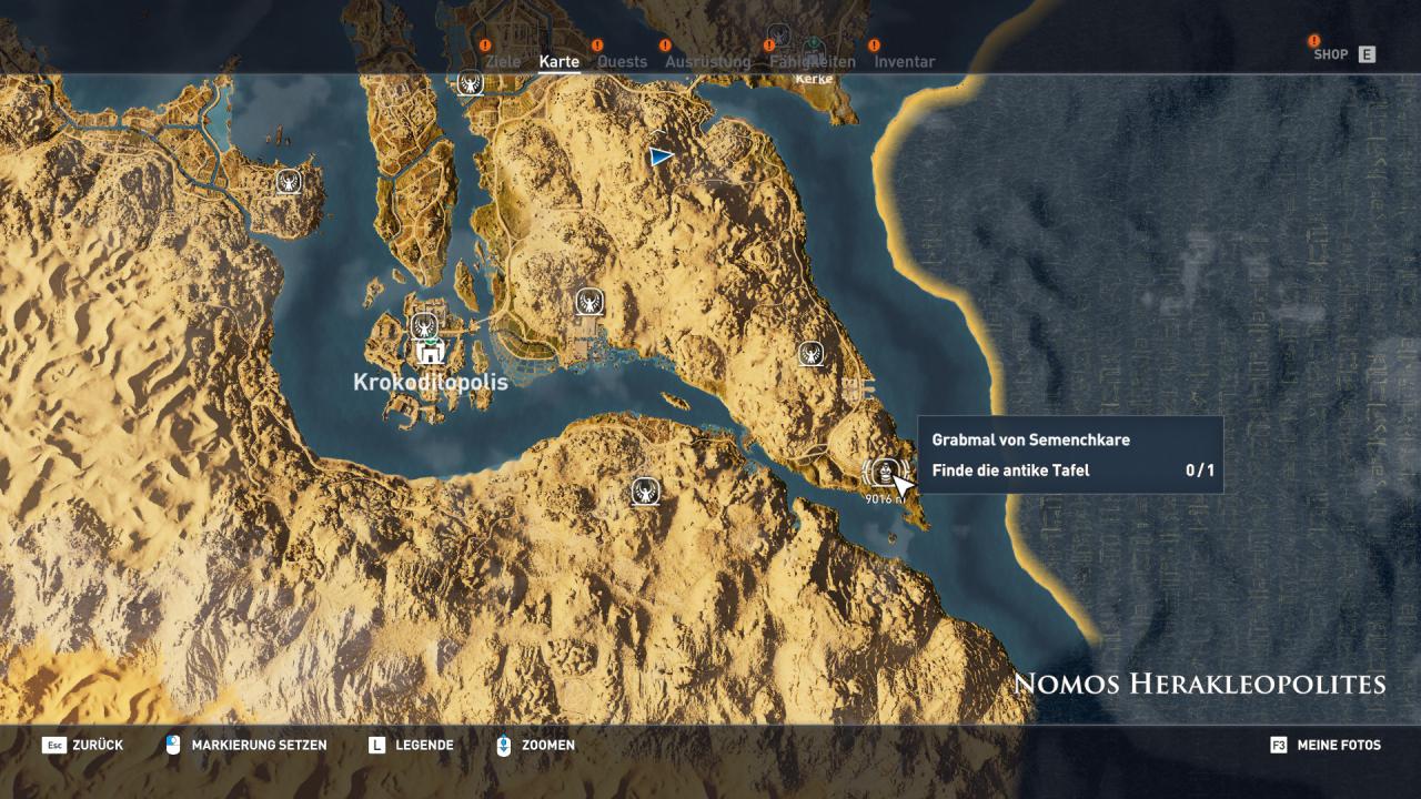 [07/11/2017] Assassin's Creed Origins-Komplettlösung: Alle Gräber-Locations im Gebiet 