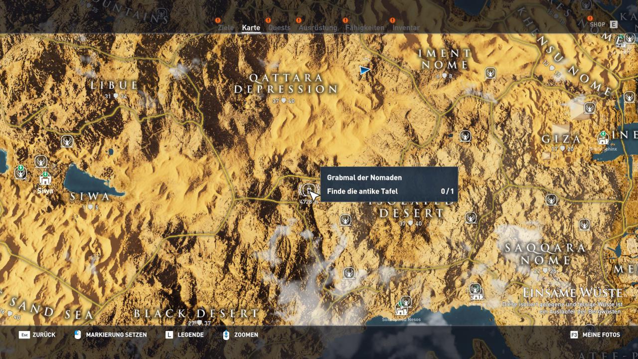 [07/11/2017] Assassin's Creed Origins-Komplettlösung: Alle Gräber-Locations im Gebiet 