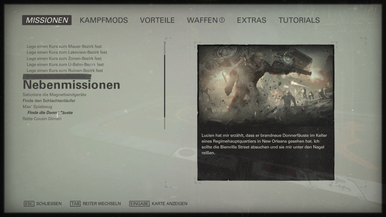 Um alle Kampfmods im Spiel zu erhalten, müsst ihr passende Nebenmissionen lösen.