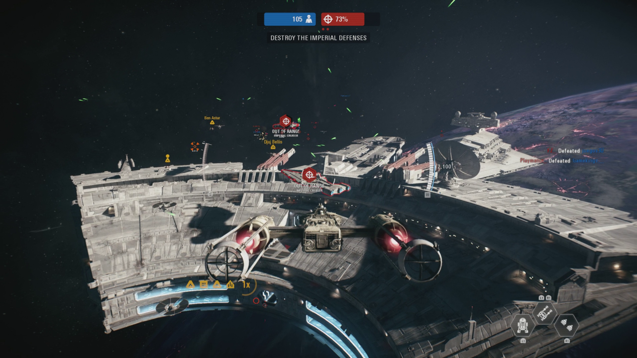 [13/11/2017] Die Weltraumschlachten sind zweifellos der beste Teil der Solo-Kampagne von Battlefront 2. Die sind zwar simpel gehalten, aber mit detailgetreu gestalteten X-Wings und TIE-Fightern Raumschiffe zur Explosion zu bringen macht einfach immer Spaß.