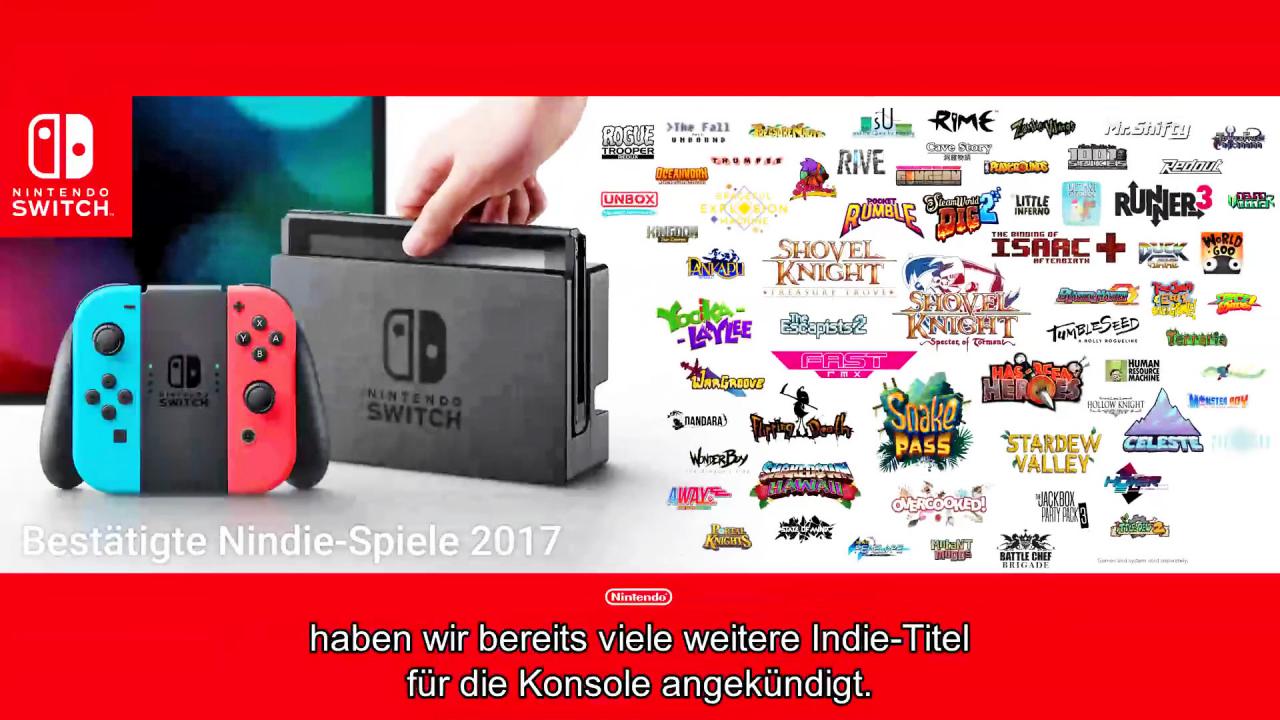 Nicht nur sind Indie-Spiele auf der Switch in großer Zahl vertreten, sie werden von Nintendo auch eigens und aufwendig beworben. Erinnert ihr euch beispielsweise an die spezielle Nintendo-Direct-Ausgabe unter dem Namen „Nindies Showcase“? In einem fast 20 Minuten langen Video stellte Nintendo in typischer Direct-Aufmachung zahlreiche Indie-Titel vor. Damit liefert Big N einen wichtigen Beitrag in Form von kostenloser Werbung mit großer Reichweite, um Indie-Titel bekannter zu machen.