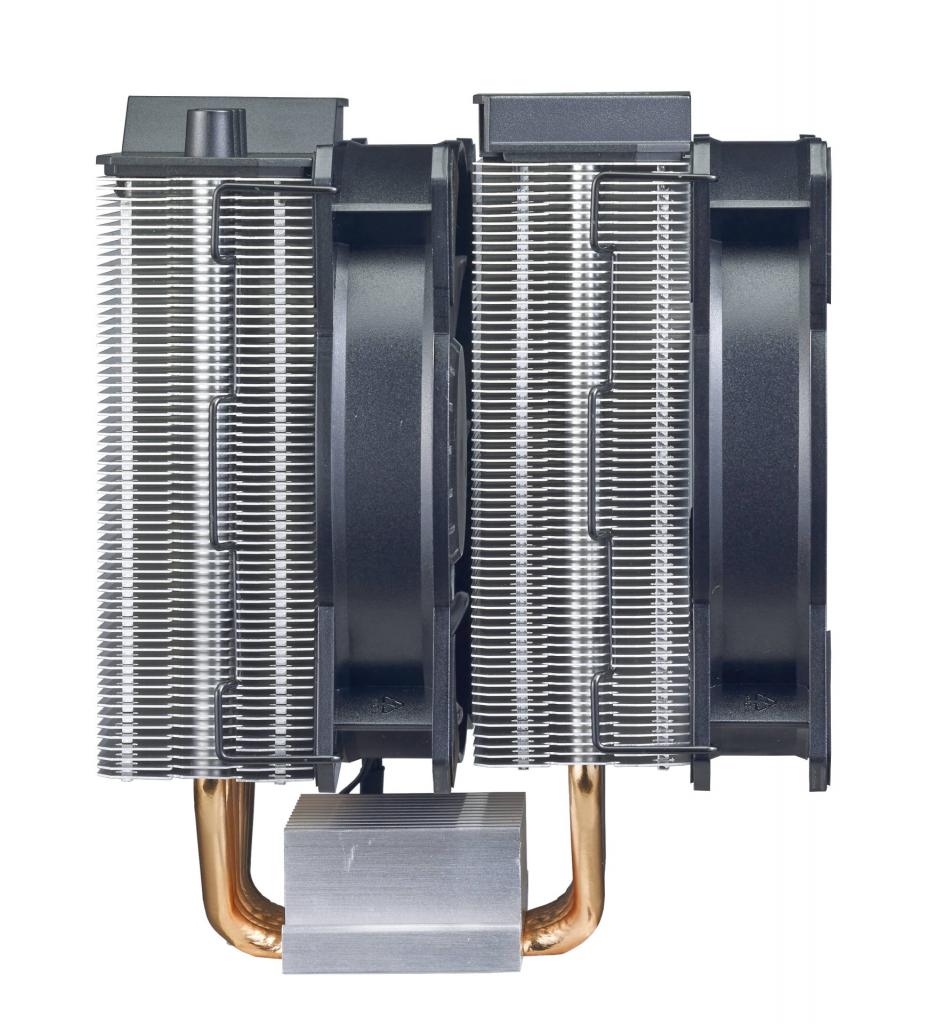 [12/01/2018] Der mächtige Cooler Master MasterAir MA620P ist mit 169mm Höhe der höchste Kühler, den wir gleich noch in der Marktübersicht für euch herausgesucht haben. Er wiegt, auch wegen der zwei Lüfter, beinahe 1,5 Kilogramm.