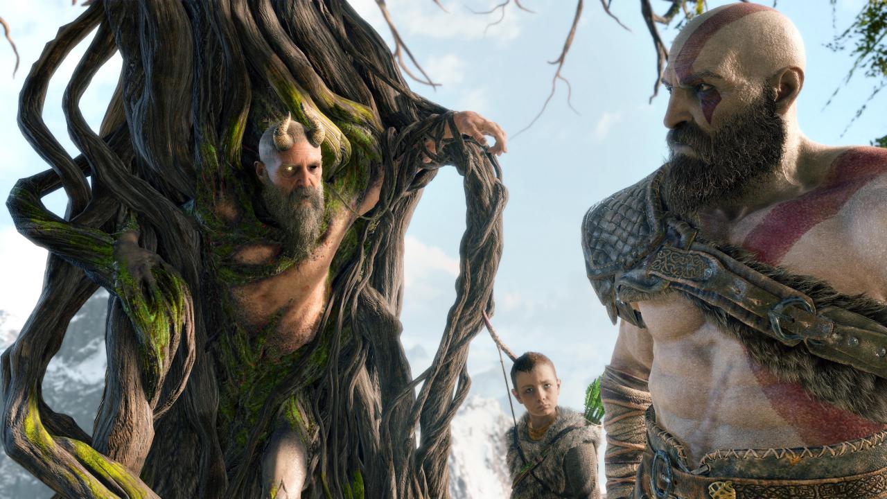 [23/01/2018] Im Spielverlauf trefft ihr Mimir, den Erinnerer (im Baum). Kratos schneidet ihm kurzerhand den (danach noch sprechenden!) Kopf ab. Der dient anschließend als Reiseführer.