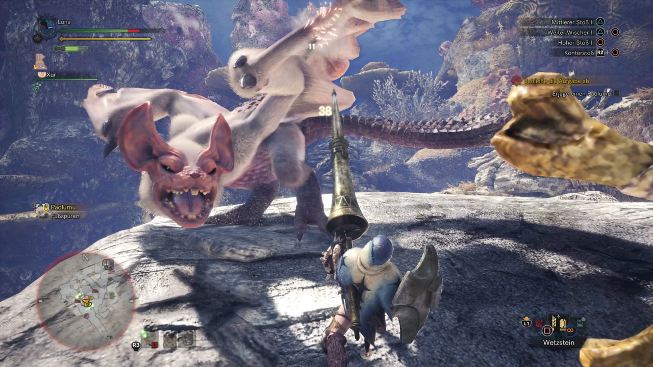 [25/01/2018] Monster Hunter World - Besonders bei größeren Monstern empfiehlt sich in der Jagdgruppe eine gute Mischung an Waffen.