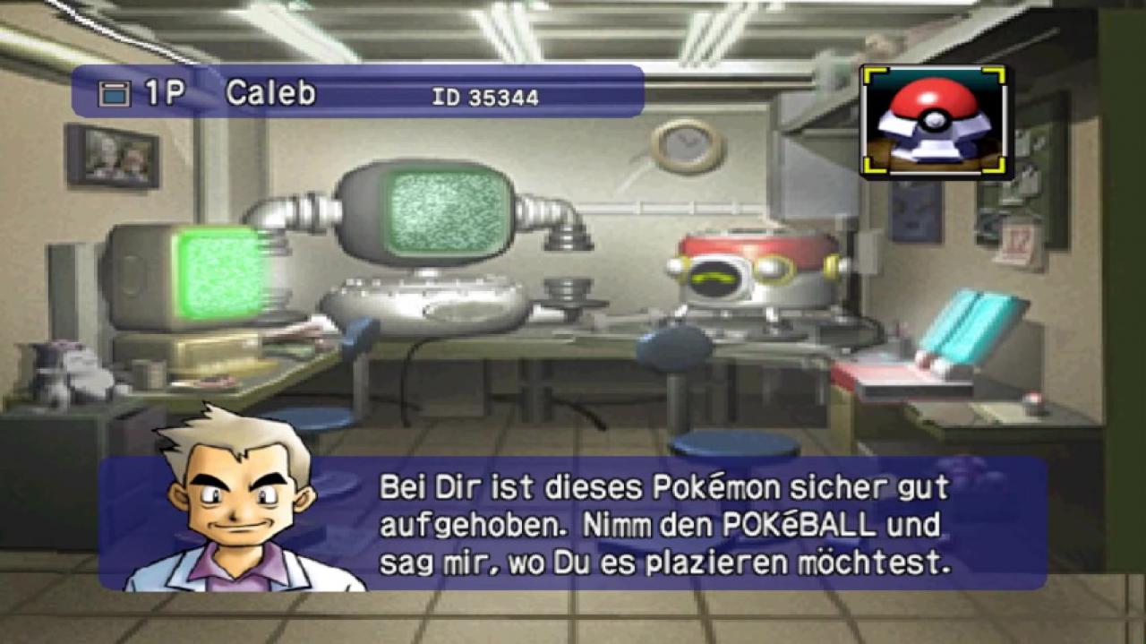 Im „Pokémon-Labor“ (angelehnt an das Labor von Professor Eich aus Pokémon Rot, Blau und Gelb) könnt ihr eure Pokémon, Items, Boxen und mehr organisieren, die sich auf dem Game-Boy-Modul befinden. Außerdem gibt’s den Pokédex zu bestaunen.