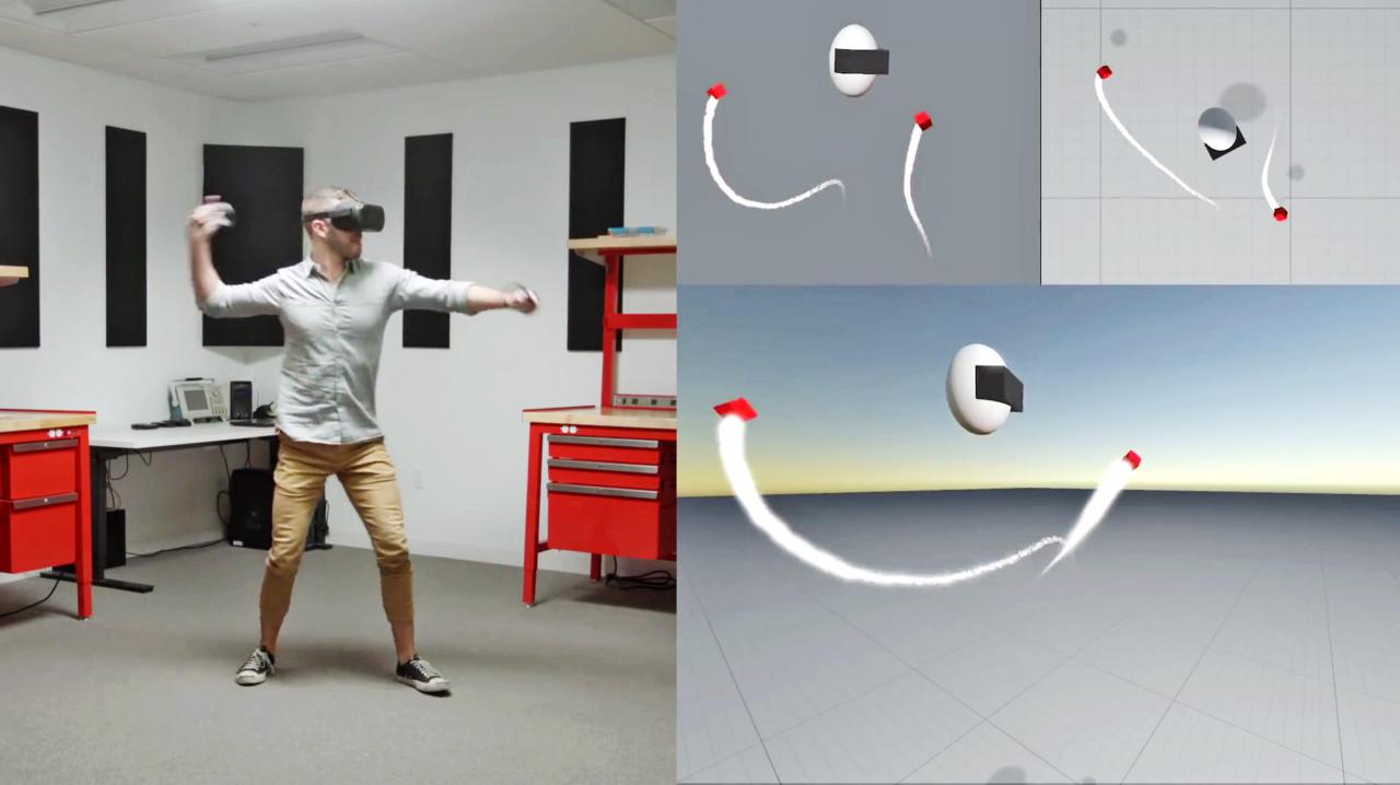 [19/01/2018] Mit Project Santa Cruz arbeitet Oculus an einer VR-Brille, die komplett ohne externe Sensoren auskommt. Stattdessen erfassen vier Kameras in der Front des Headsets die Lage im Raum sowie die Bewegungen der beiden Controller. 