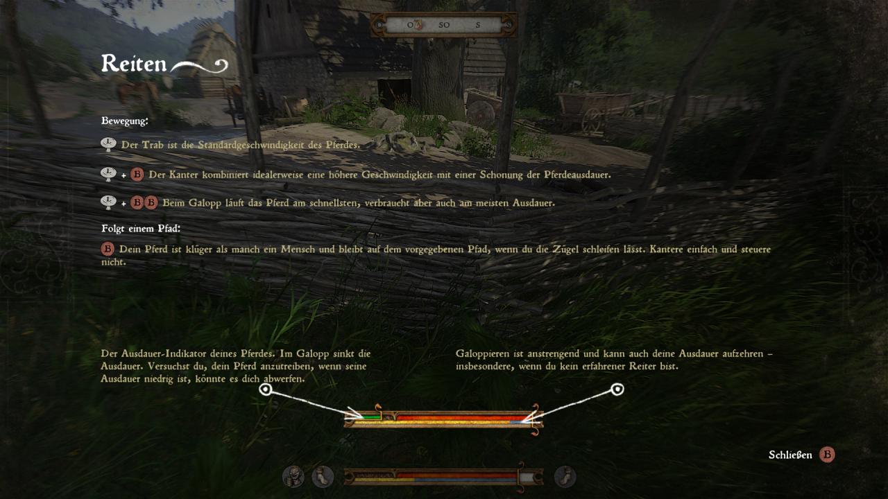 [12/02/2018] Einsteiger-Guide für Kingdom Come Deliverance: Grundlegende Fertigkeiten wie das Reiten erklären euch auch solche Tutorial-Fenster.
