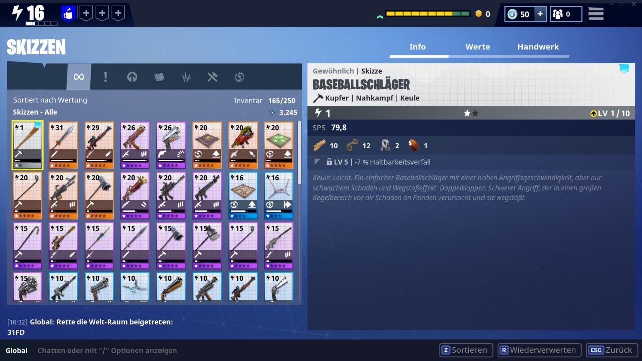 [29/03/2018] Fortnite im Test -&nbsp;Waffen verlieren im Laufe der Zeit ihre Haltbarkeit und gehen kaputt. Wohl dem, der eine stattliche Skizzen-Sammlung sein Eigen nennt.&nbsp;