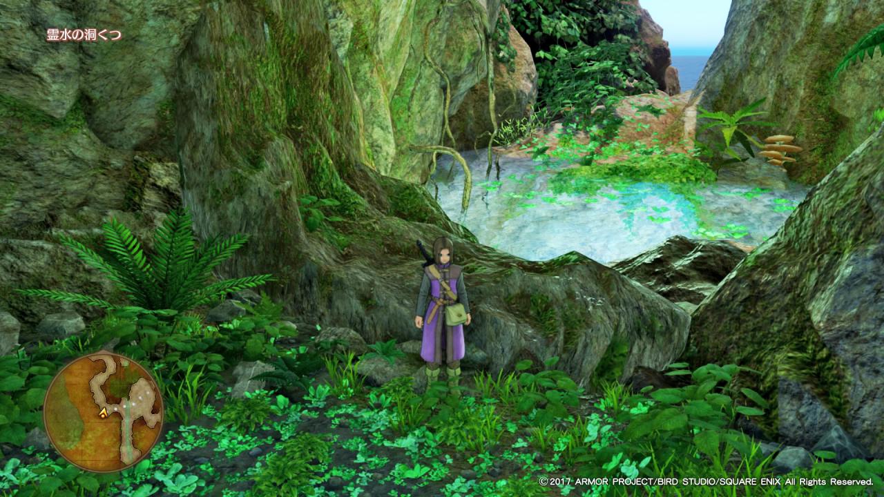 [27/03/2018] Auch satte Natur gehört zur Welt von Dragon Quest 11. Hier durchquert ihr einen urtümlich anmutenden Wald.