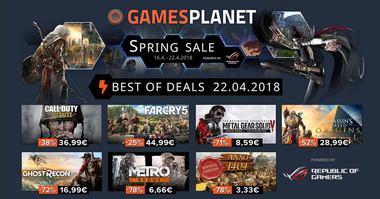 Gamesplanet Spring Sale 2018 – die Highlights der Sale-Woche!