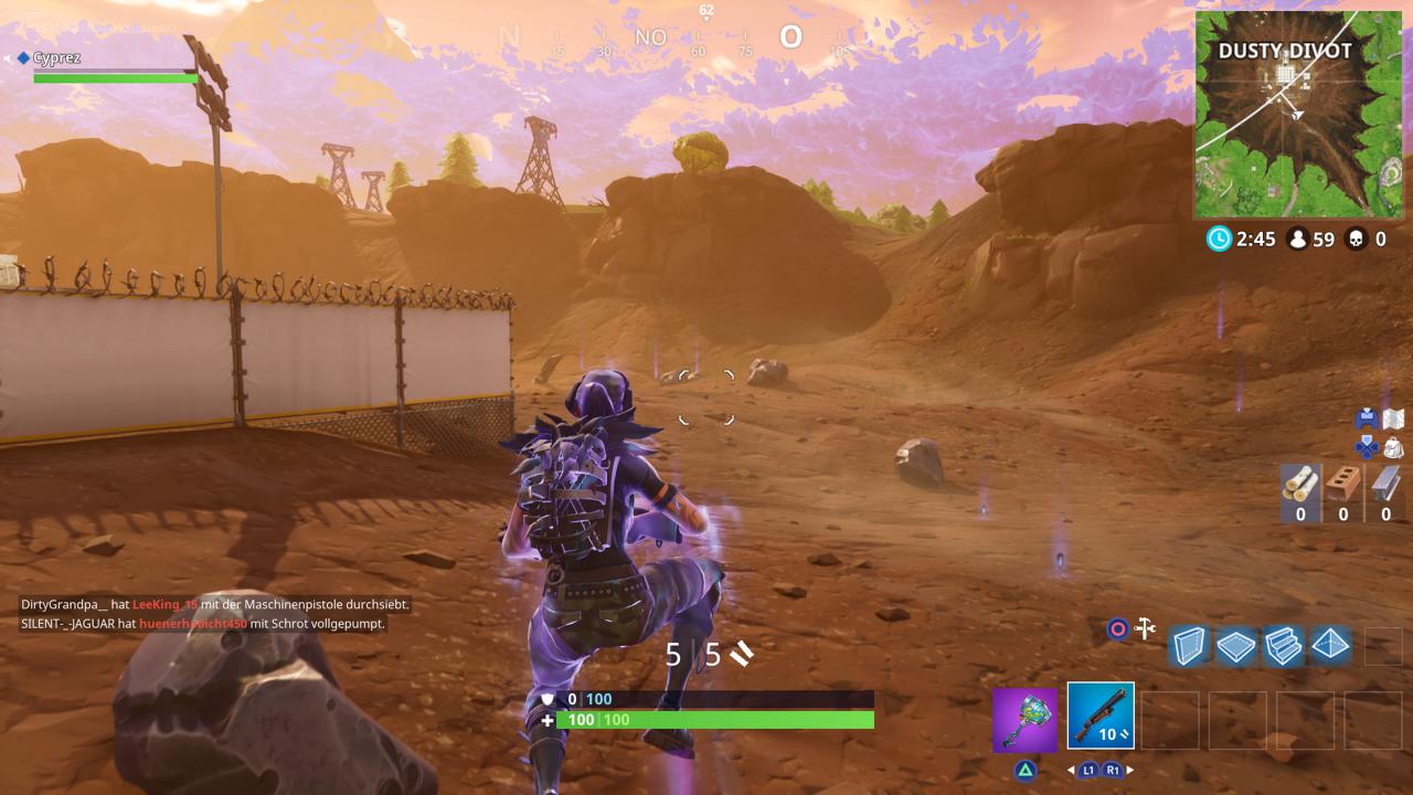 Fortnite: Anschließend springt ihr für einige Zeit höher und schneller durch die Welt.