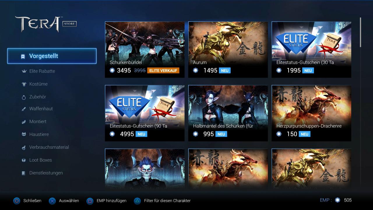 [02/05/2018] Tera im Konsolentest: Ob Gründerpakete, Elite-Status oder der Ingame-Store - wer will, kann ordentlich Geld in Tera investieren. Pflicht, um Spaß zu haben, ist das jedoch nicht.