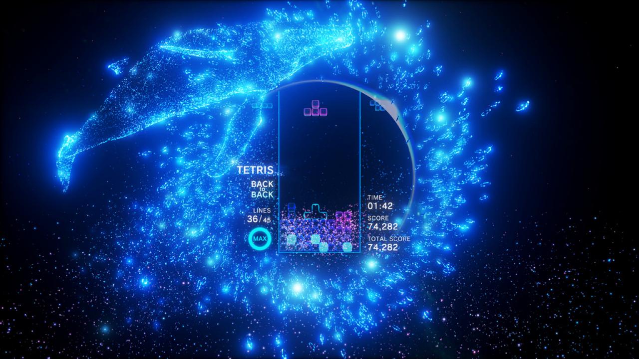 [06/06/2018] Seit 2018 könnt ihr Tetris Effect erleben, unter anderem auch in der virtuellen Welt.