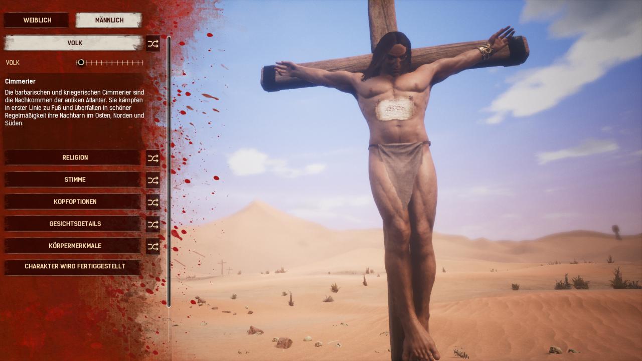 [14/06/2018] Conan Exiles im Test:&nbsp;Religion, Geschlecht, Aussehen, Körperstatur sowie Volk ausgewählt und fertig ist der Möchtegern-Conan aus der Retorte.