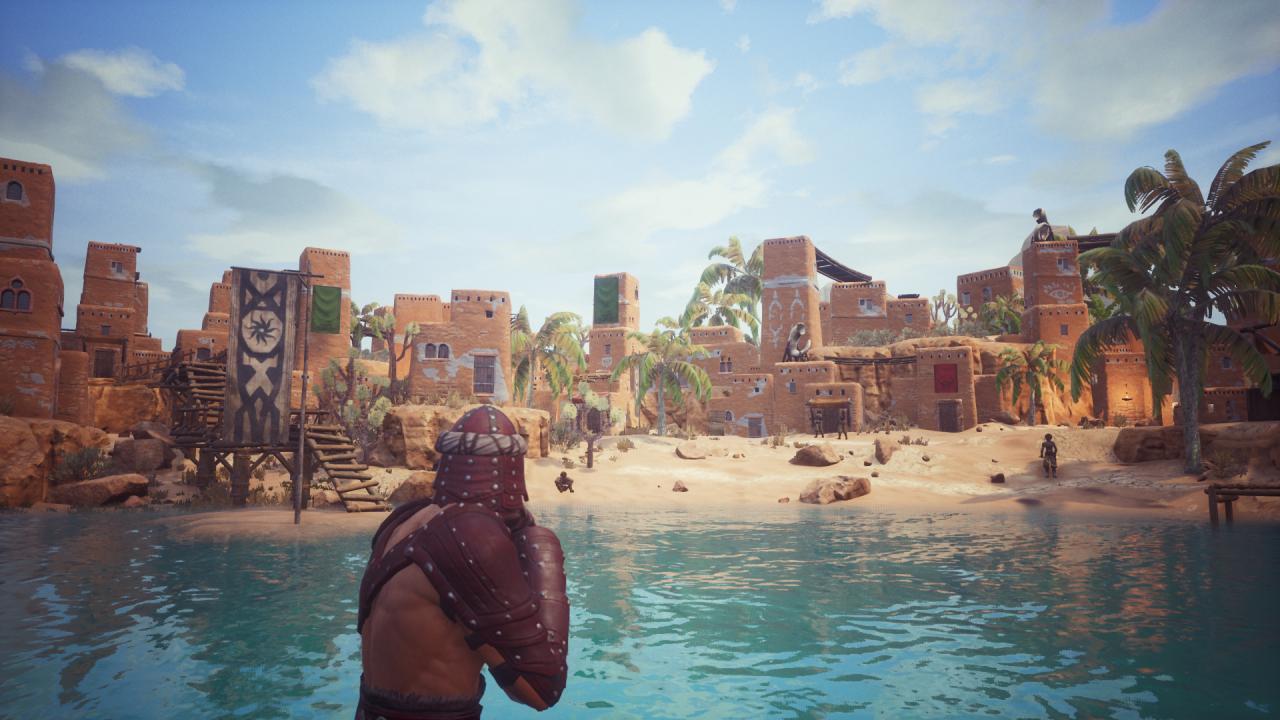 [14/06/2018] Conan Exiles im Test:&nbsp;Die einzige friedliche NPC-Stadt im Spiel, zumindest wenn ihr eure Waffen stecken lasst und nichts klaut: Sepermeru.