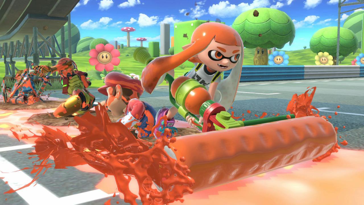 Die Inklinge aus Splatoon zählen zu den komplett neuen Kämpfern und setzen natürlich auf ihre Tintenfähigkeiten im Kampf. 