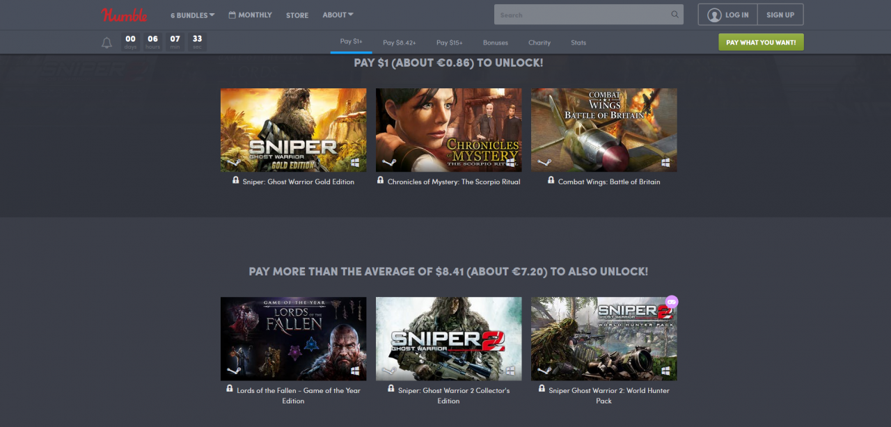 [31/07/2018] Viele Gamer kaufen Spielepakete bei Humble Bundle und sollen nicht erwünschte Keys anschließend auf den digitalen Marktplätzen wie G2A.com verkaufen.