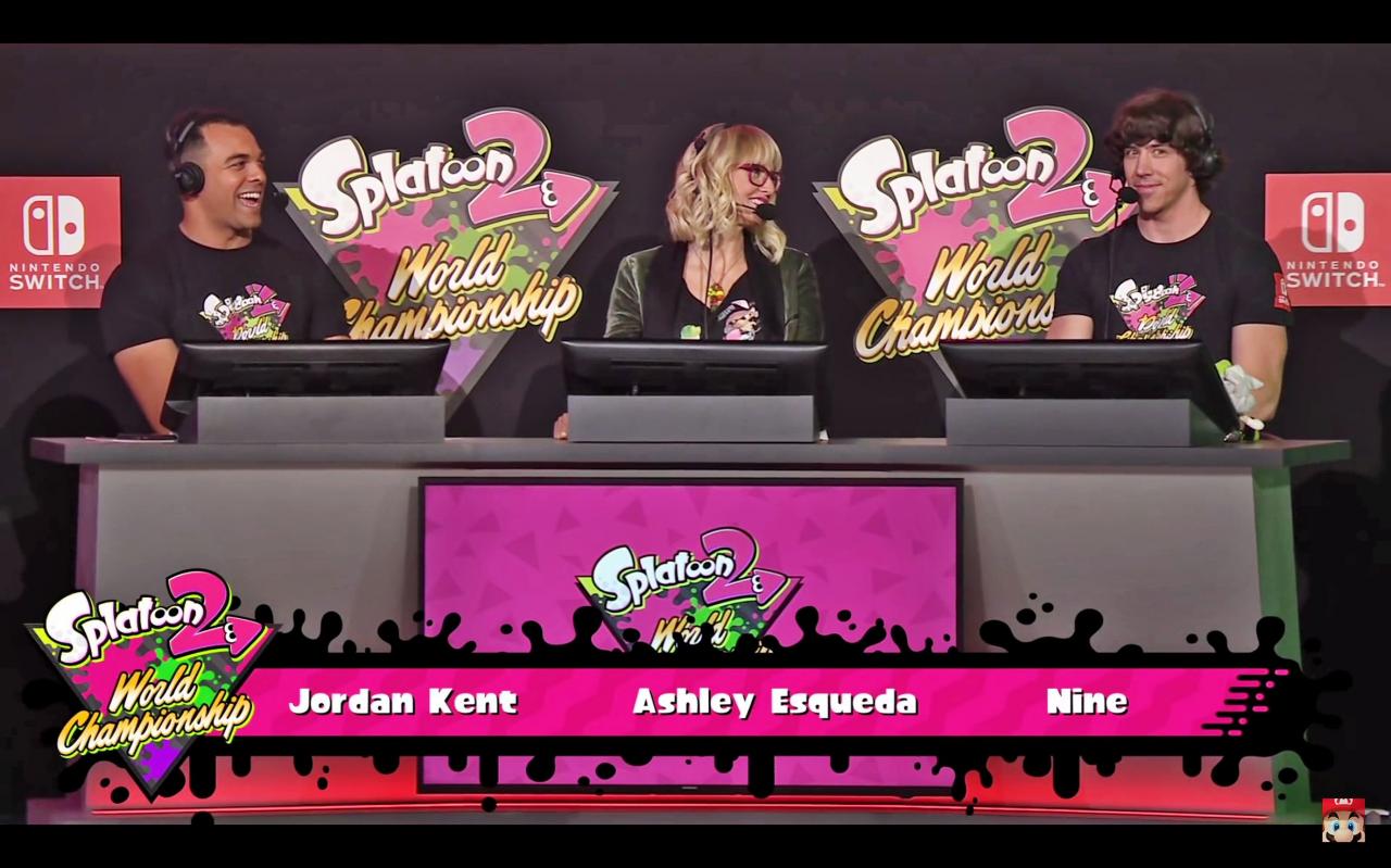 [19/07/2018] Mit Herzblut: Jordan Kent, Ashley Esquada und Charles „Nine“ Whitehead moderierten das diesjährige Splatoon 2 World Championship in Los Angeles.&nbsp;