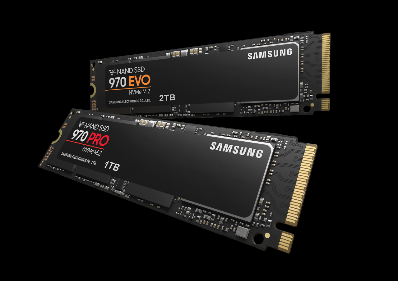 [30/07/2018] So sehen M2.-SSDs aus, hier zwei Samsung 970 PRO-M.2-SSDs