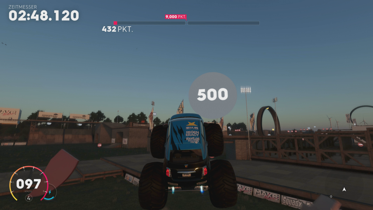 [03/07/2018] Mit dem Monster Truck Punkte sammeln ist nicht anspruchsvoll, macht aber Laune.