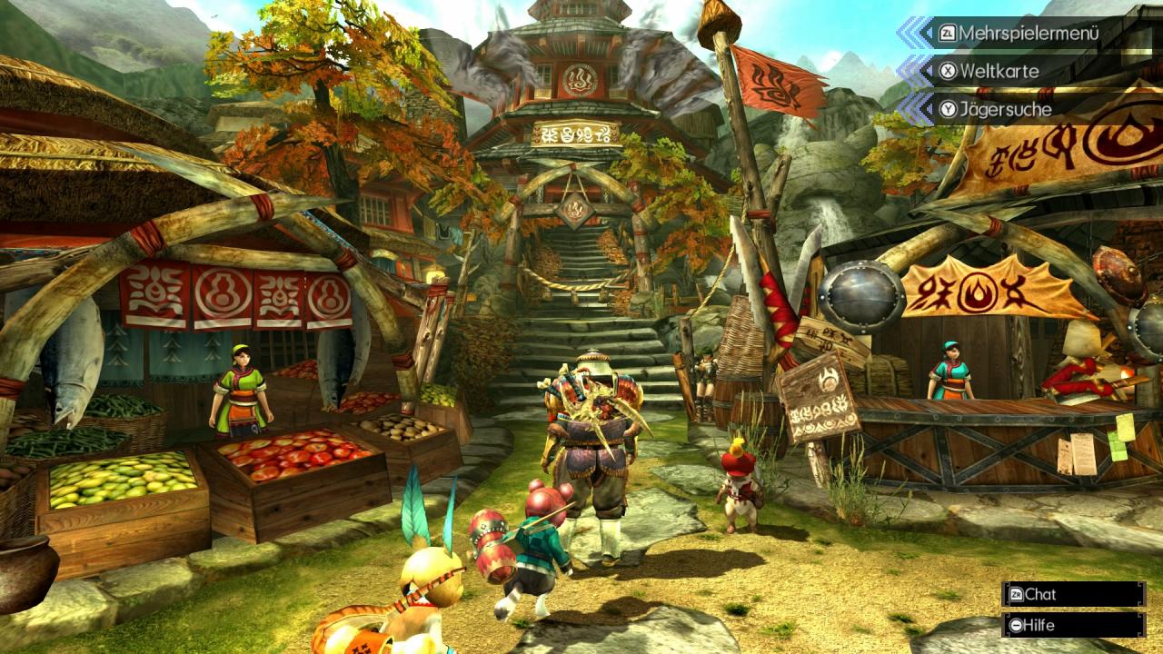 [28/08/2018] Monster Hunter Generations Ultimate im Test: In den Dörfern nehmt ihr nicht nur neue Quests an, ihr verbessert hier auch eure Ausrüstung, kauft nützliche Gegenstände oder nehmt ein stärkendes Mahl zu euch.