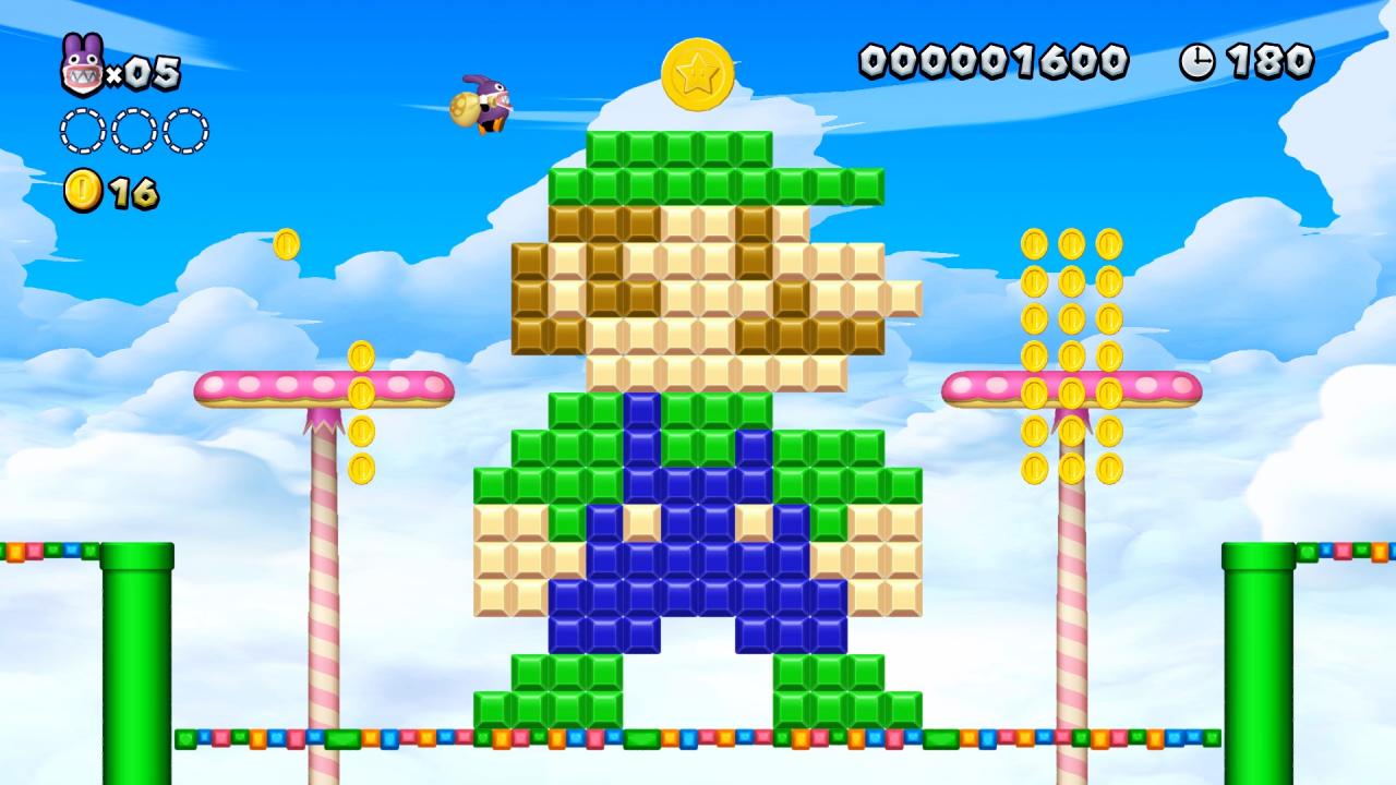 Widerstandsfähig: Der diebische Mopsi ist eine der fünf spielbaren Figuren in New Super Mario Bros. U Deluxe und nimmt durch Gegner keinerlei Schaden.