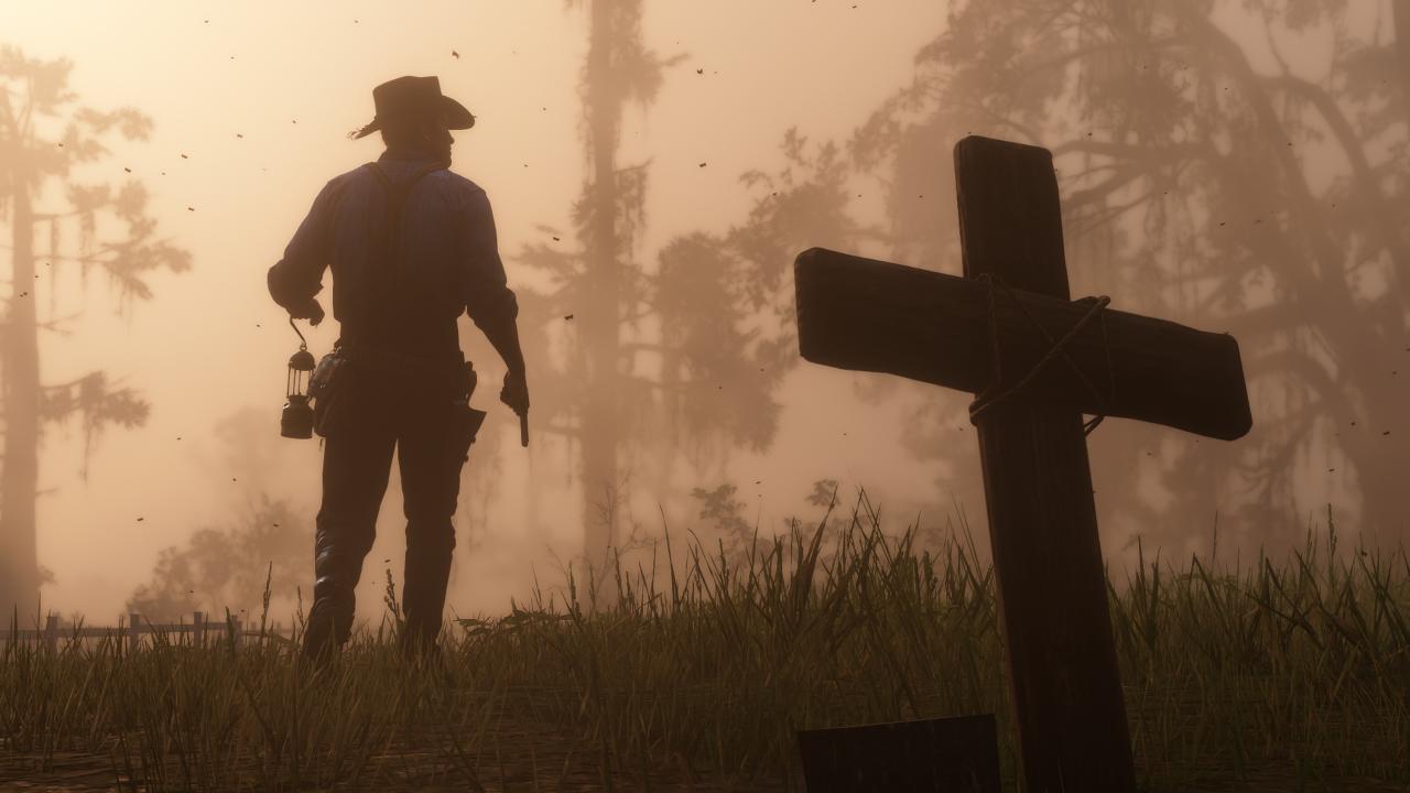 Eine Szene aus dem Videospiel Red Dead Redemption 2.