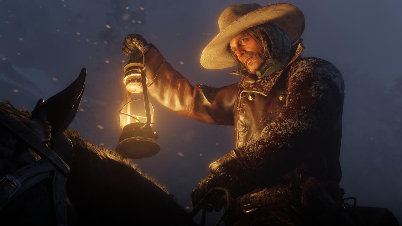 Eine Charakter aus dem Videospiel Red Dead Redemption 2.