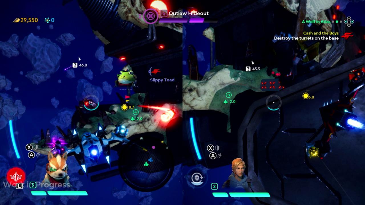 In Starlink kann jederzeit ein zweiter Spieler per Splitscreen einsteigen - einzig im Handheld-Modus der Switch geht das nicht.