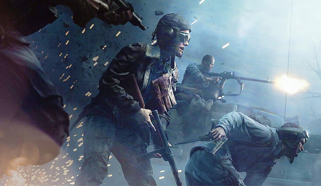 Battlefield 5-Soldaten im Vormarsch.