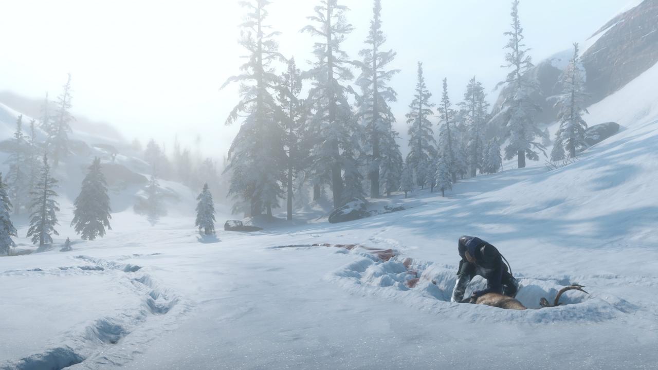 Arthur Morgan im Schnee in Red Dead Redemption 2.