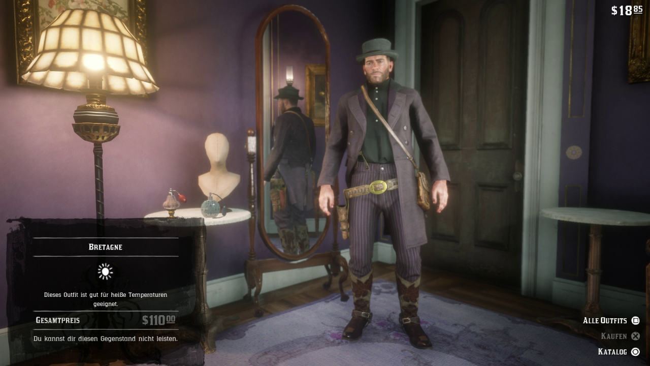 [24/10/2018] In den Städten dürft ihr auch andere Outfits für Arthur erwerben.